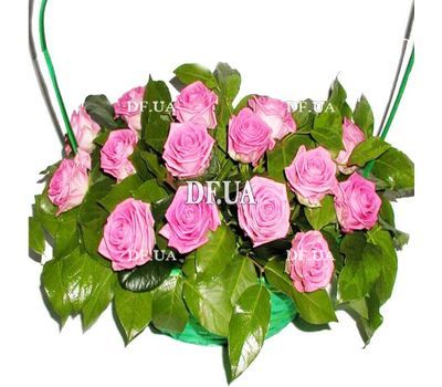 Bouquet of flowers in a basket to buy
