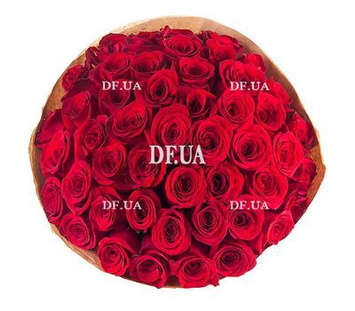 Bouquet of 45 red roses - view 1