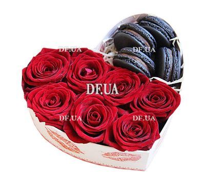 Flowers in a box in the form of a heart