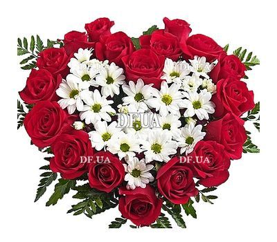 Flowers in the form of a heart