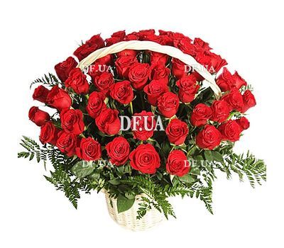 Cart of 51 roses