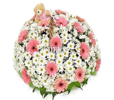 Basket of flowers for the wedding
