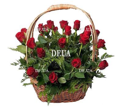 Basket of imported roses