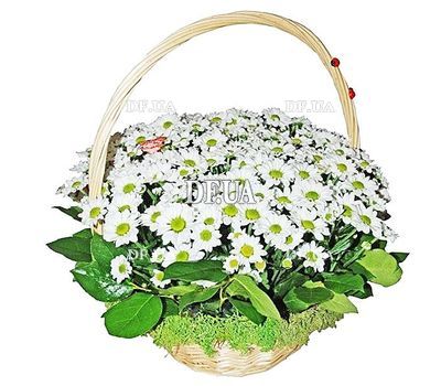 Basket with flowers for the wedding