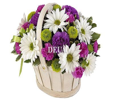 A small basket of flowers