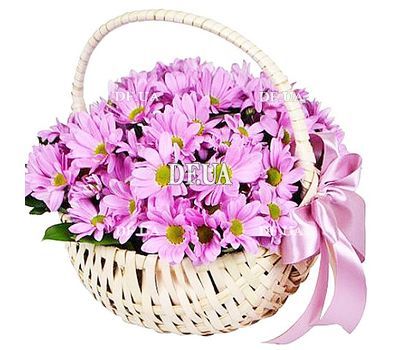A delicate basket of flowers