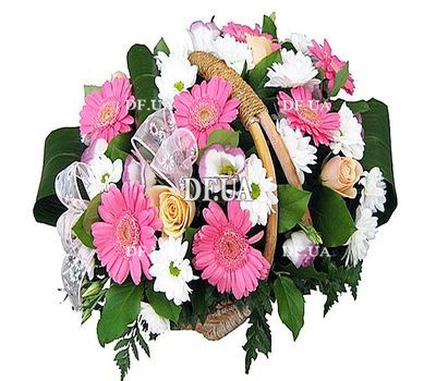 Different flowers in the basket