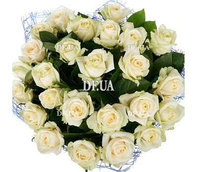 Happy birthday white roses 25 roses- wiev 1