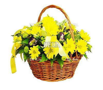 Yellow flowers in the basket