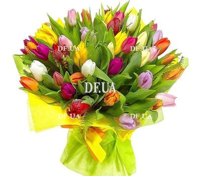 Large bouquet of tulips
