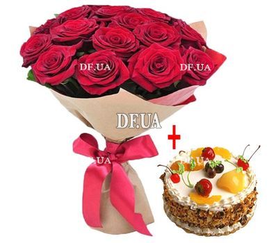 Bouquet of flowers and sweets