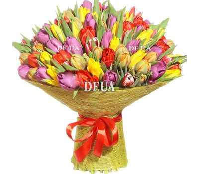 Bouquet of 151 tulips of different colors