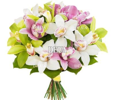 Bouquet of multicolored orchids