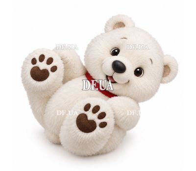 White teddy bear small