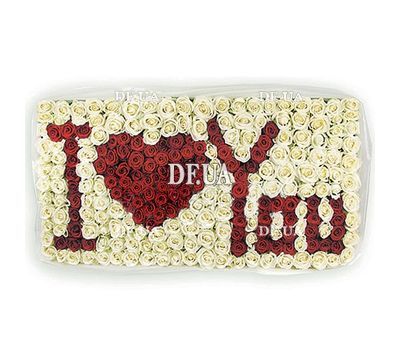 Inscription from flowers I love you