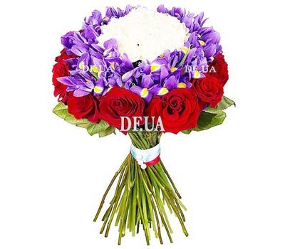 Original bouquet with irises