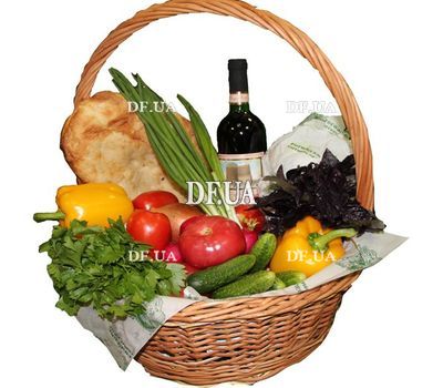 Gift set of products in the basket
