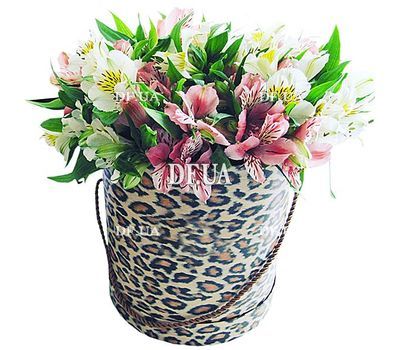 Alstroemeria in a hat box