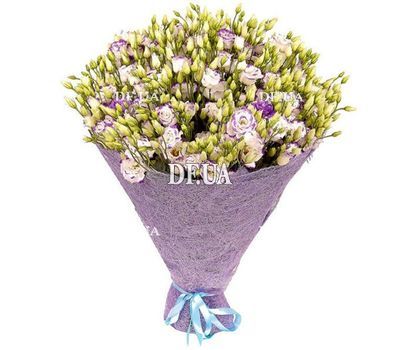 Bouquet of white-blue eustoma