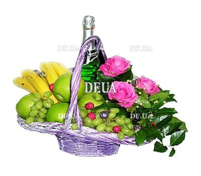 Basket of fresh flowers Fruit