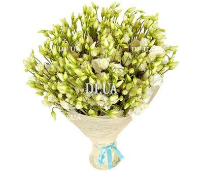 Delicate bouquet of white eustoma 2