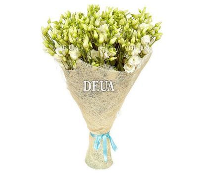 Delicate bouquet of white eustoma