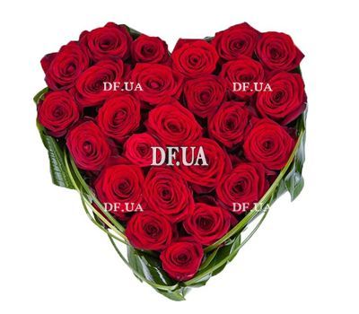 Composition of flowers heart