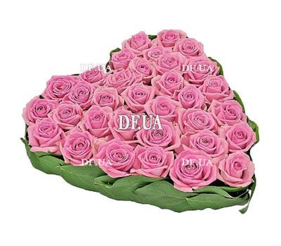 Heart of pink roses