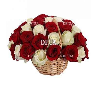 Basket of imported roses for the 40th anniversary