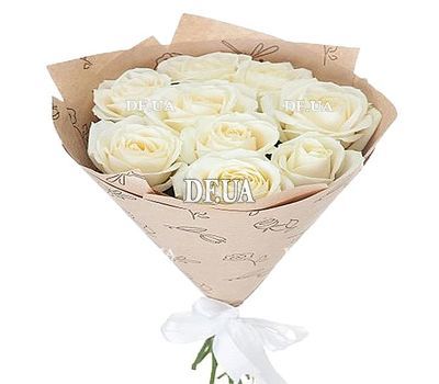 9 white roses