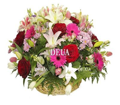Large basket of flowers