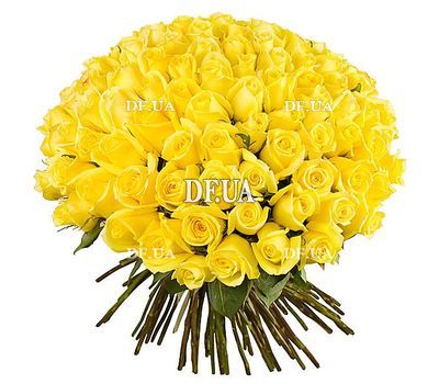 Large bouquet of yellow roses