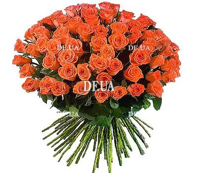 Bouquet of 101 roses of orange color
