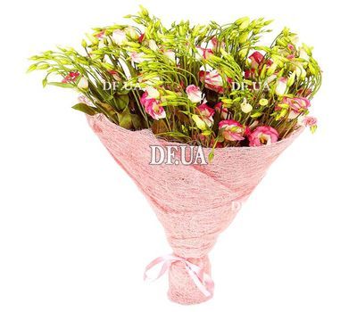 Bouquet of white-red eustoma
