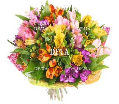 Alstroemeria flowers in bouquet