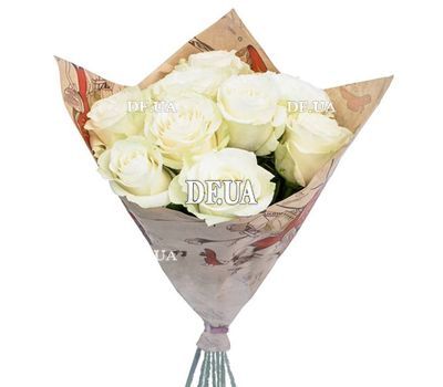 9 white roses