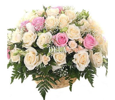 Basket of shrub and common roses