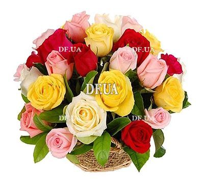 Basket with roses