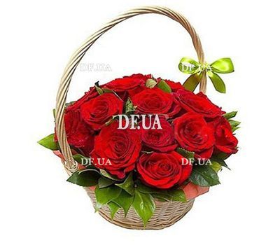 A small basket of roses