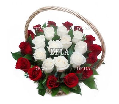 Unusual basket of imported roses