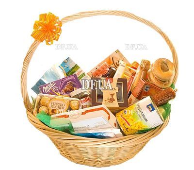 Grocery basket for a gift