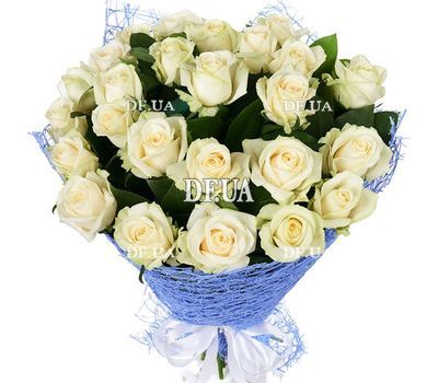 25 white roses