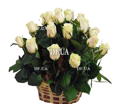 Happy birthday bouquet in the basket
