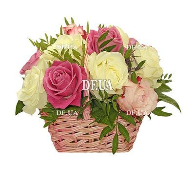 Happy birthday basket of roses