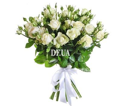 Cute bouquet of white spray roses