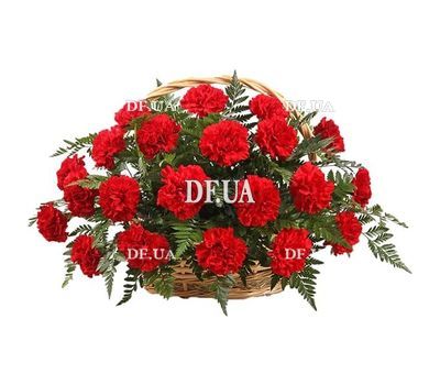 Корзина из 25 красных гвоздик