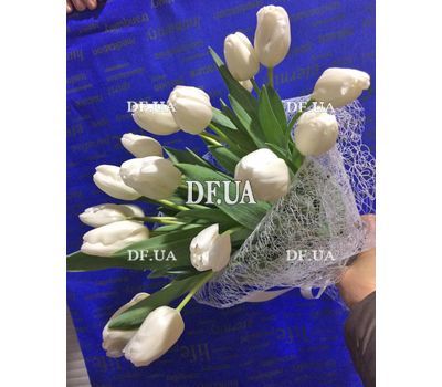 White tulips in a bouquet - view 2