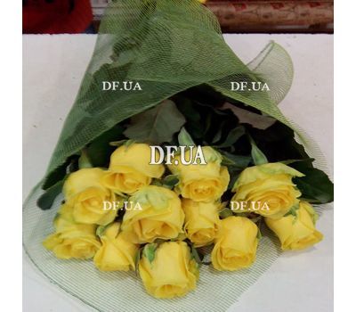Bouquet of 11 yellow roses - view 5
