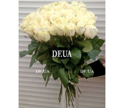 Great bouquet of 35 white roses - view 1