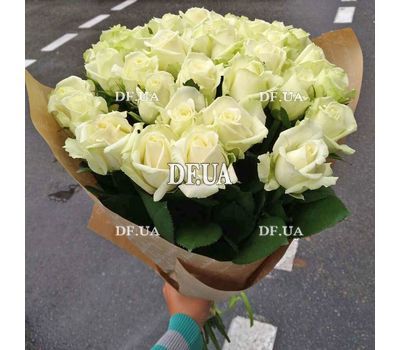 Great bouquet of 35 white roses - view 3